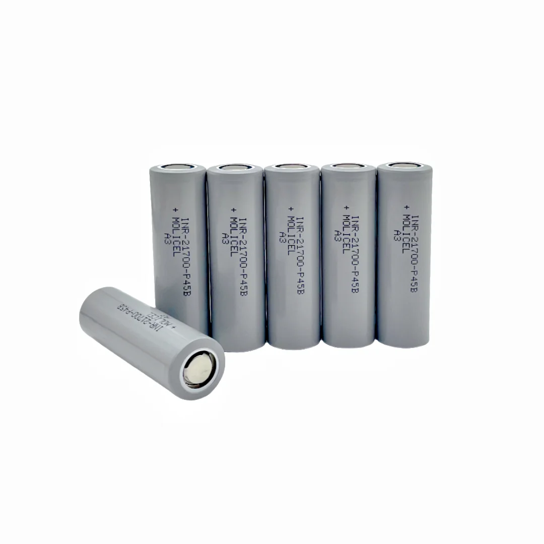 New 3.7V 21700-P45B Rechargeable Battery 4500mAh Power Batteries, 3C Discharge, 21700 Lithium Battery Applies to LED Flashlight.