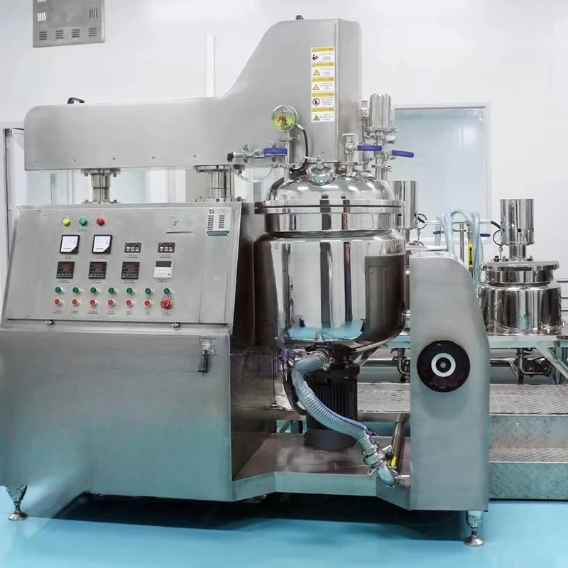 High Quality Small Capacity 100L Cosmetic Cream  Toothpaste Production Line Vacuum Emulsifying Mixer Toothpaste Making Machine