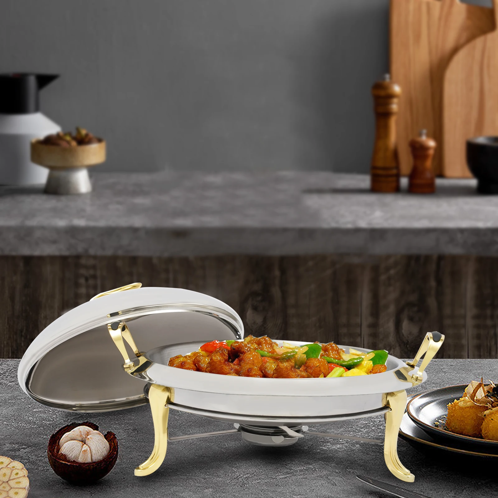 

Горшок для сухого котла на спирто 28 см — изолированная кастрюля из нержавеющей стали со съемным контейнером для еды объемом 3,17 карата (3 л) для пикников на открытом воздухе