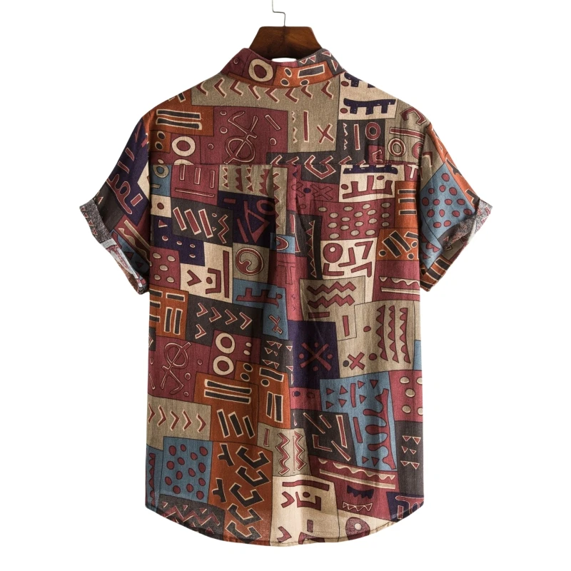 Camisa hawaiana de algodón para hombre, Polo de alta calidad, blusas de lujo, ropa de moda, Envío Gratis, Verano