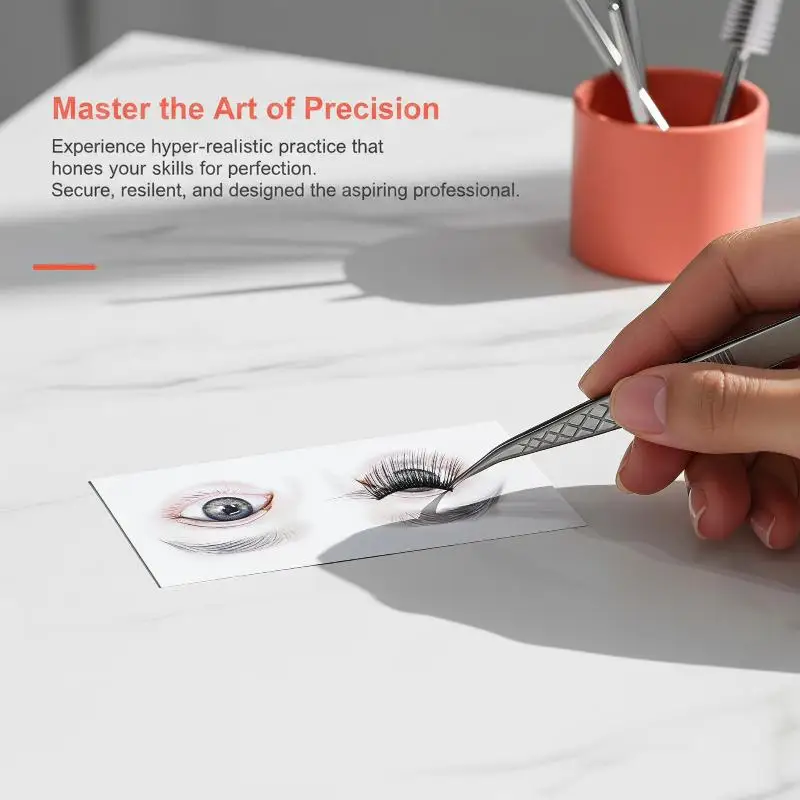 10/20/30/50 Sheets Eyelash Practice Stickers Eyelash Training Stickers