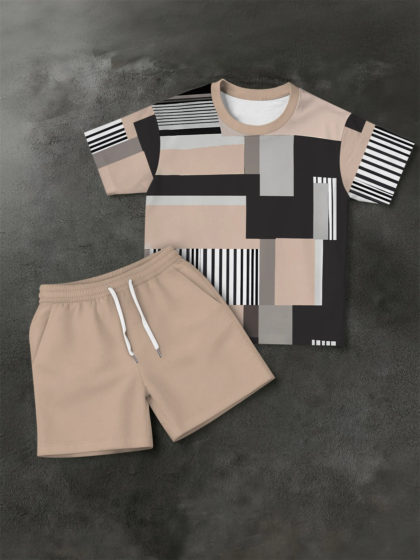 2026年夏新作 メンズ半袖ショートパンツセット 3Dストラ - Street Fashion Summer 2026 のレビューと価格