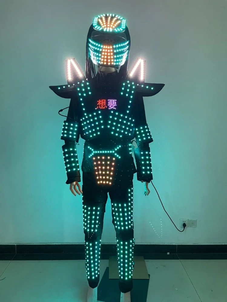 Led Robot Luminous Kit Cosplay Costume Stage Show Light Show Dance Show Jacket Set