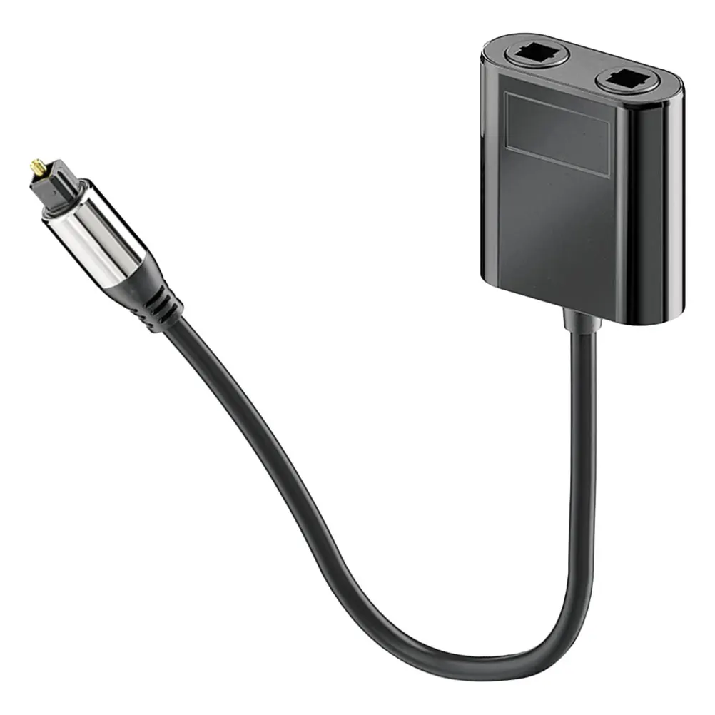 

Optical Audio 1-In-2 Out Fiber For Lightweight Portable Audio Connector Sound Compatible Digital