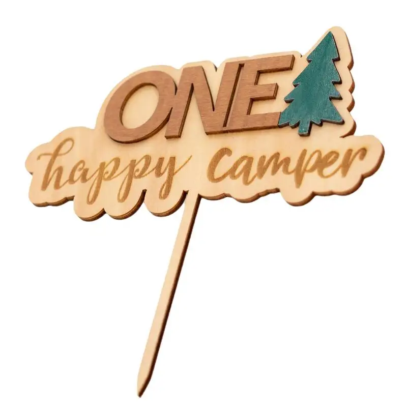 

Birthday Cake Decorations Camping Wooden Cake Decorations Wood Cupcake Topper For Camp Birthday Parties Birthday Under The Stars