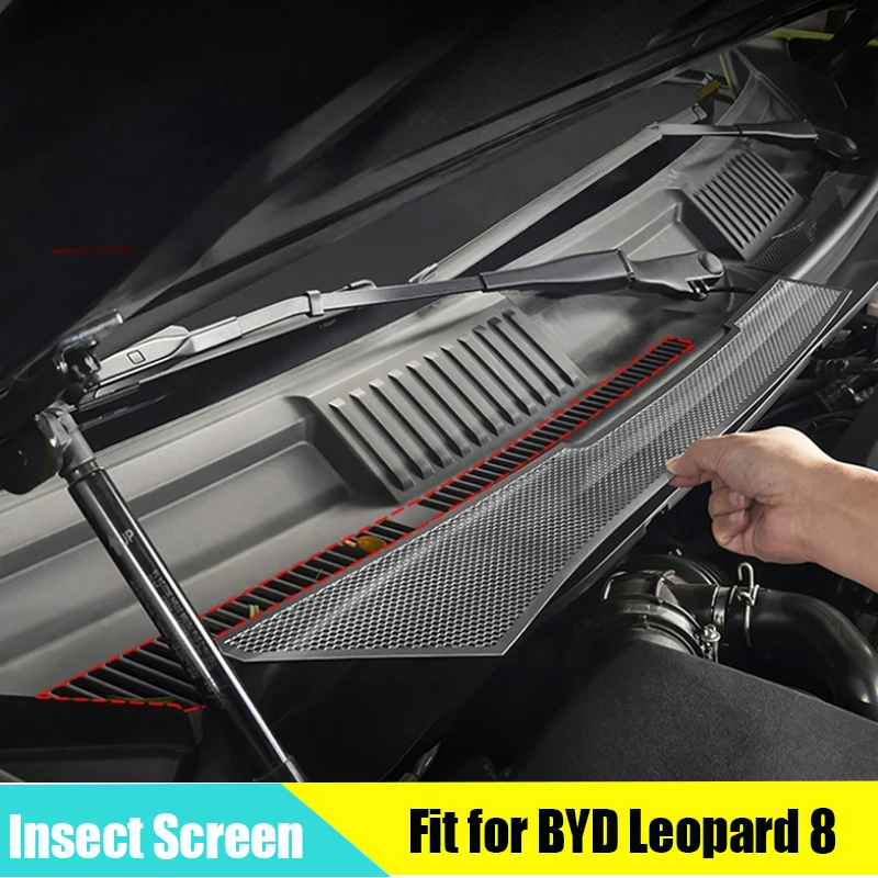 

Автоматический экран от насекомых, подходящий для BYD Leopard 8 2024, фильтр из нержавеющей стали, антиблокирующая крышка, защитная крышка на входе воздуха