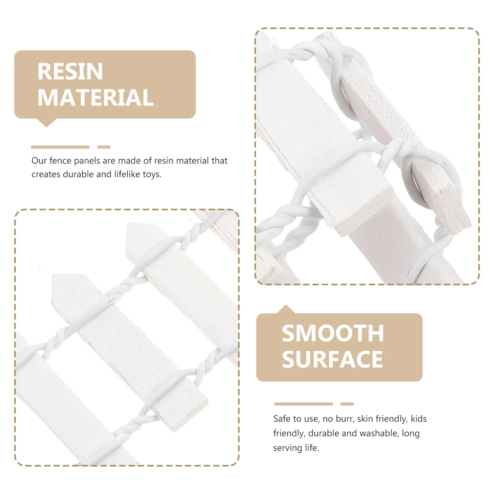 

10pcs Miniature Fence Ornaments Resin Diy Garden Decor For Fairy Landscape Craft Set Micro Outdoor Accessory