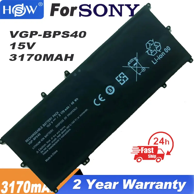 

VGP-BPS40 Battery For SONY Vaio Flip 14A SVF14N SVF 15A SVF15N17CXB VGP-BPS40 15V 3170mAh