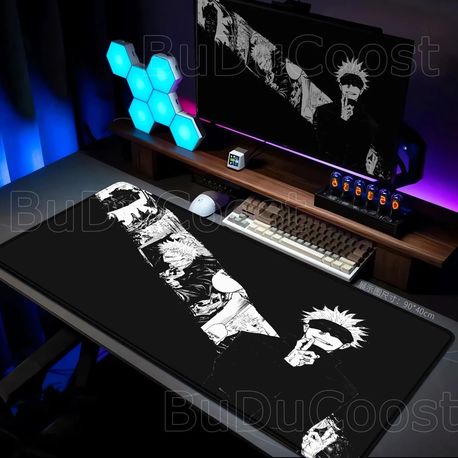 

New Cool Wallpaper Anime Jujutsu Kaisen Mouse Pad Gojo Satoru Large Gaming Mousepad Gamer Keyboard Mats Computer Desk Mat Carpet