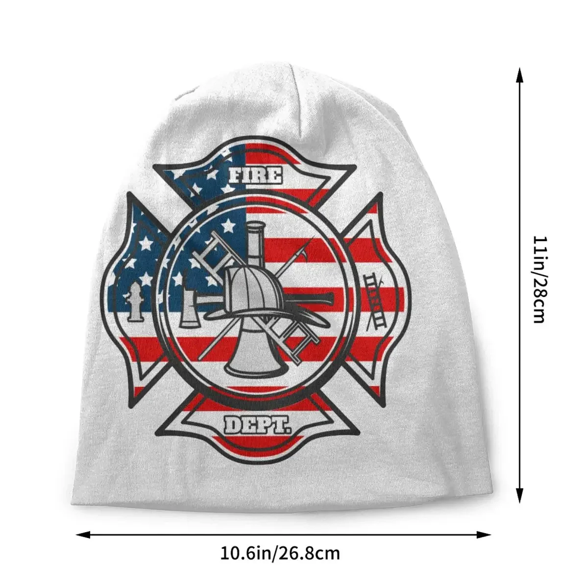 Firefighter Fire Department Beanies Caps For Men Women Unisex Trend Winter Warm Knit Hat Adult Bonnet Hats