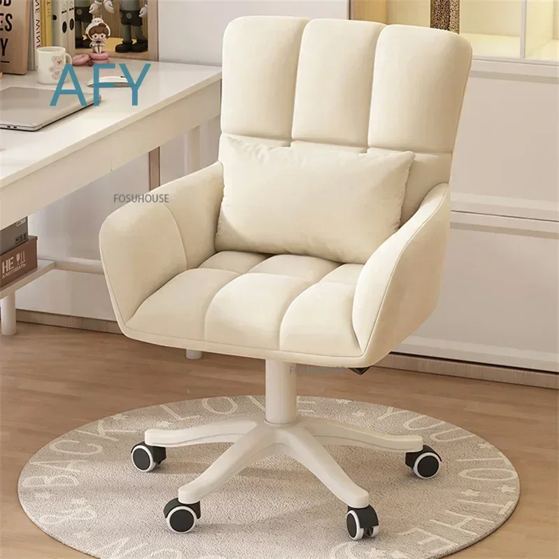 Nordic Office Chair for Computer Desk Ergonomic Adjustable Height Swivel Task Chair for Student Bedroom Gaming Room Pink