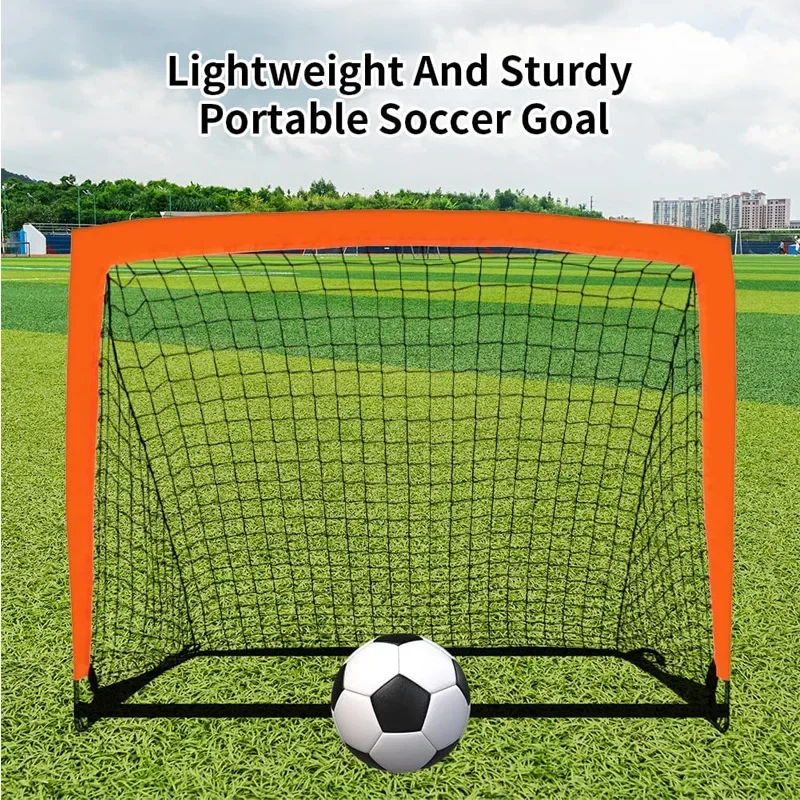 Portería de fútbol portátil para niños, red de fútbol plegable para entrenamiento en el patio trasero, portería de fútbol para interiores y exteriores, marco de puerta para partido de fútbol