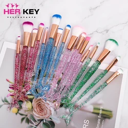 4pcs/Set  Makeup Brushes Kit Natural Tool Mermai Pencil Cosmetics Foundation Artist Mermaid Highlighter Face Set Of Bronzer Eyes