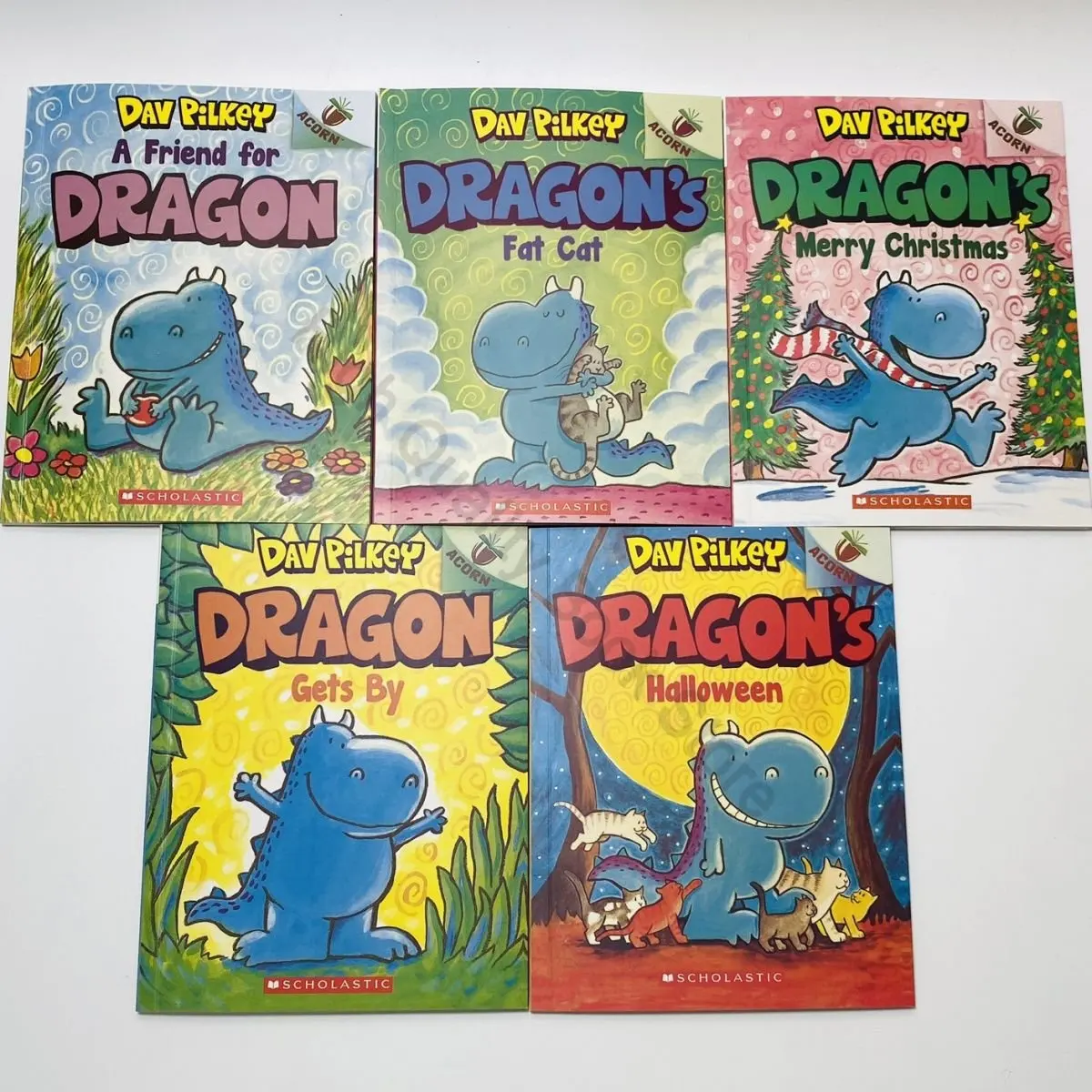 

5 Books/Set Fat Dinosaur Children's English Picture Books Children's Puzzle Enlightenment Reading Books