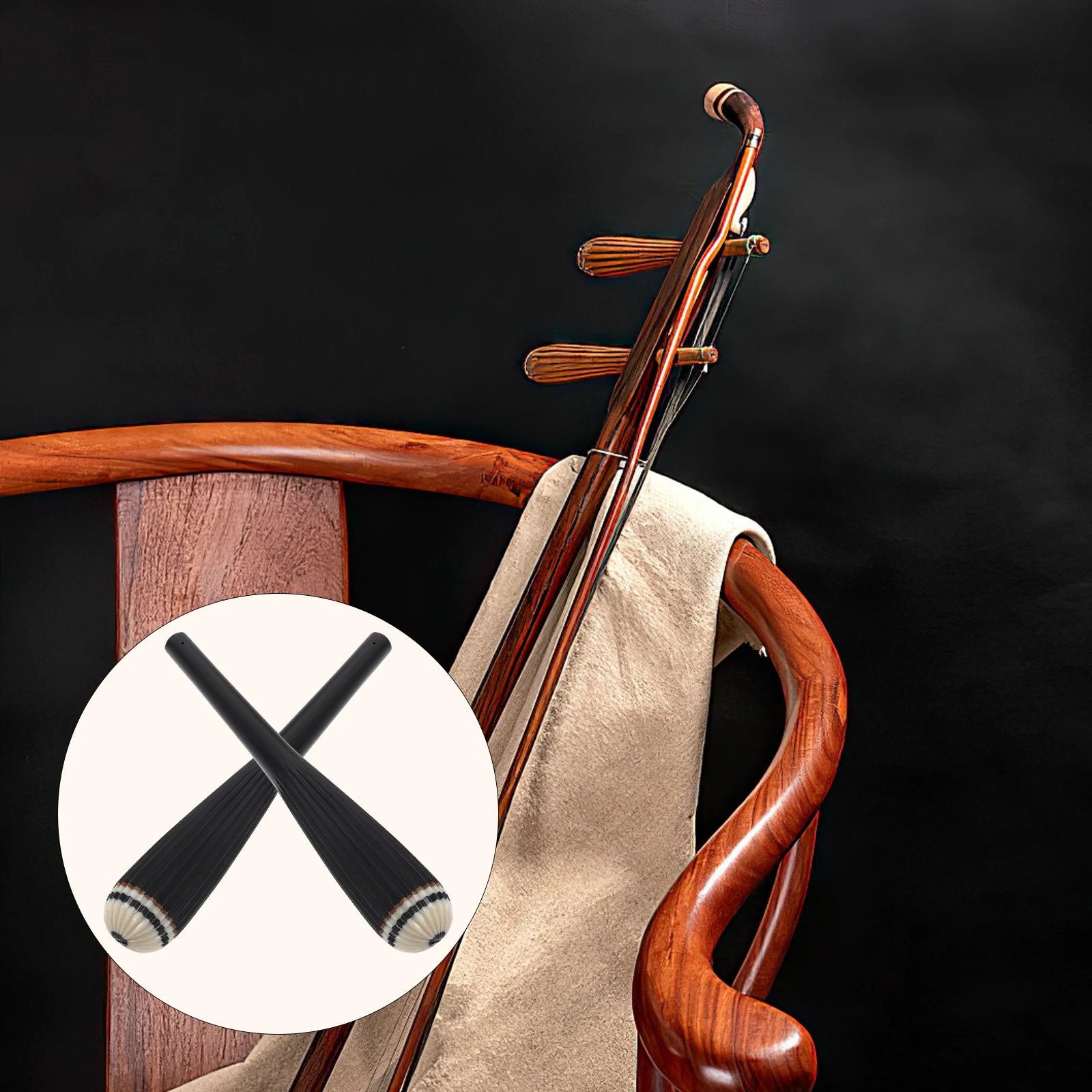 

2Pcs Erhu Shaft Tuners Reusable Wooden Pegs for Fine-Tuning Performance Includes String Instrument Maintenance Tools