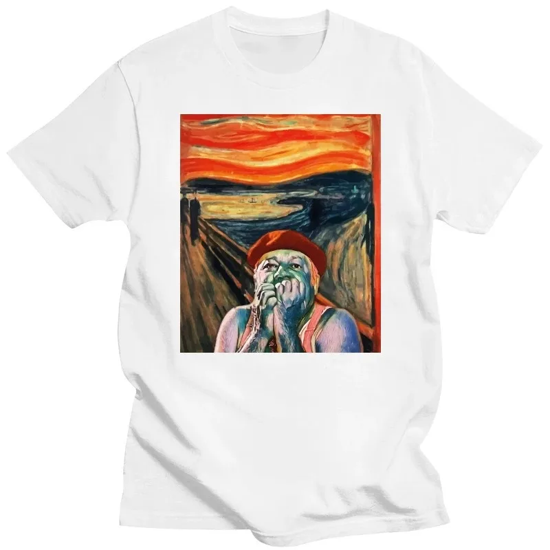 T-Shirt Fantozzi Paul Village Scream Art TEE Shirt Streetwear Casual For Men Women Tshirt