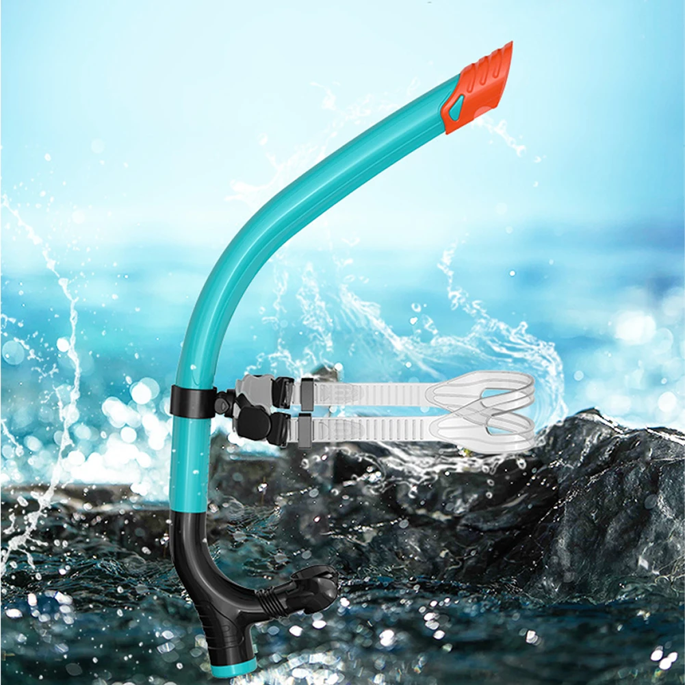 

Semi-Dry Snorkel Breathing Tube One-Way Purge Valve Diving Snorkel Tube Underwater Equipment for Snorkeling Swimming