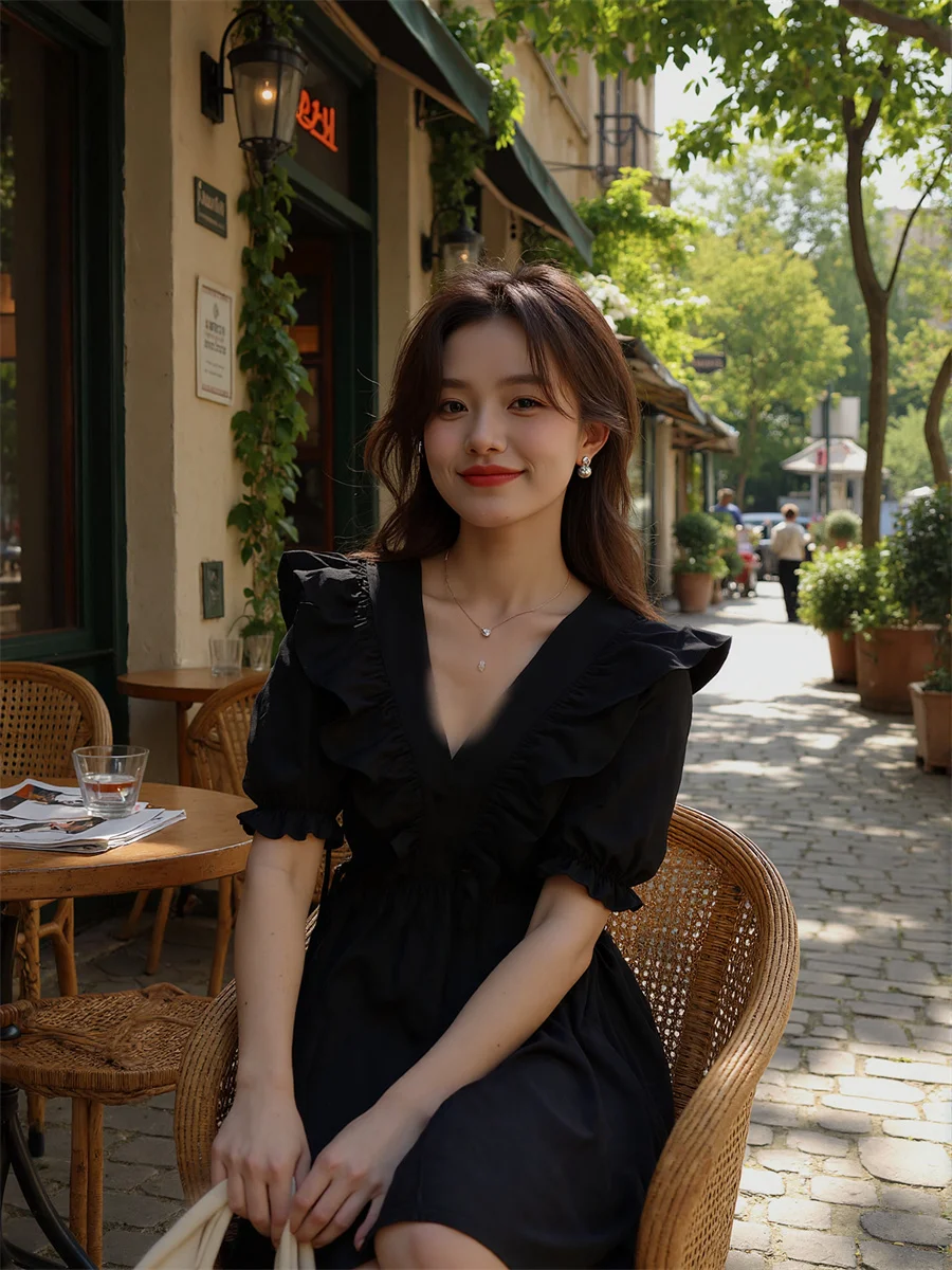 فستان نسائي أبيض أنيق أنيق بقصة عادية على الطراز الكوري تريند هالترنيك بدون ظهر مقصوص عالي الشق مسائي مثير ملهى ليلي