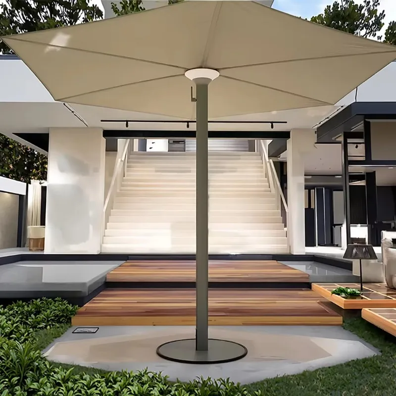 Best Selling Outdoor Parasol Furniture Large Size Manual Stretchable Dual Function - Garden Hotel Lighting