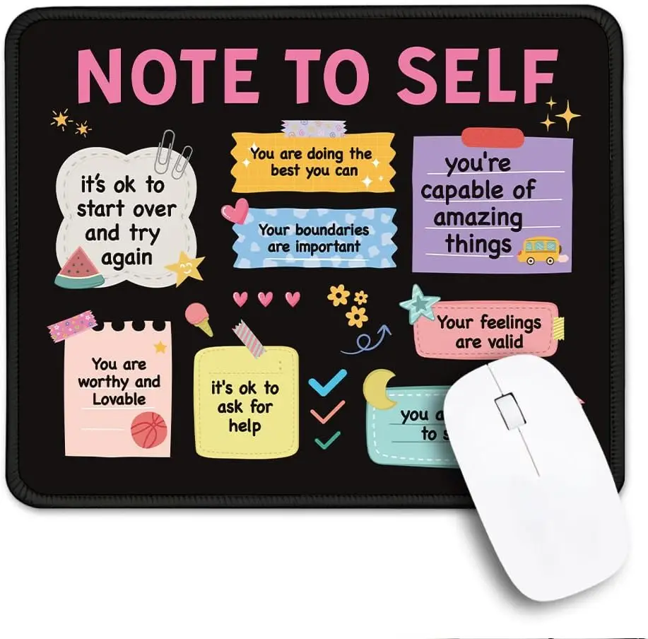 Mouse pad 1pc Mouse pad artisan Note to Self Non Slip Mouse Pad Inspirational Gifts for Women
