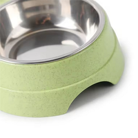 B08B-Double Pet Bowls Water Feeder Stainless Steel Pet Drinking Dish Feeder Cat Puppy Feeding Supplies Dog Accessories