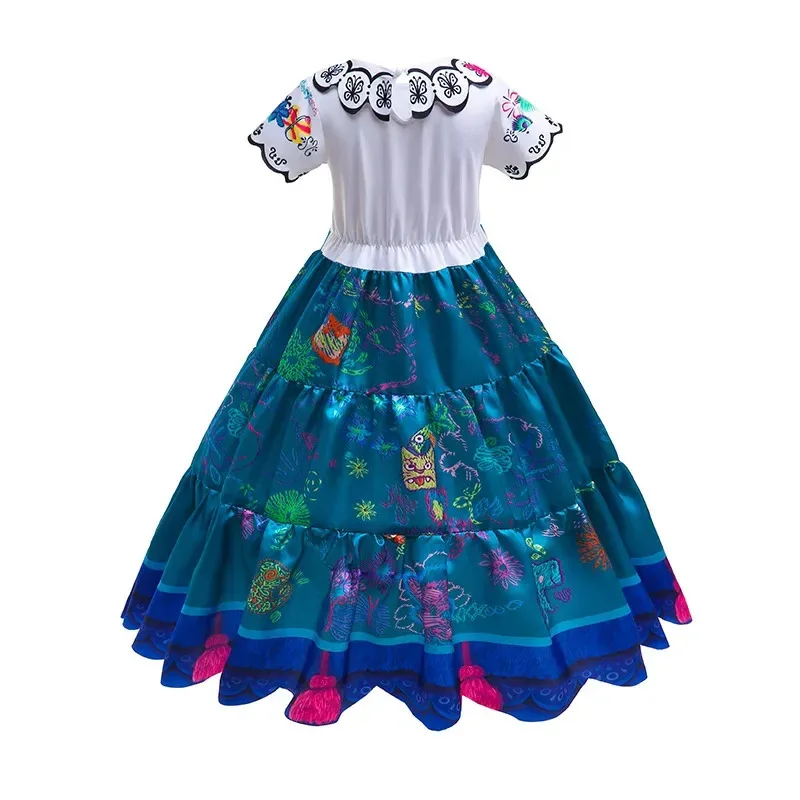 Girls toddler Princess mirantiel dress cosplay dress gloves socks fancy summer dress Carnival Christmas gift anime costume