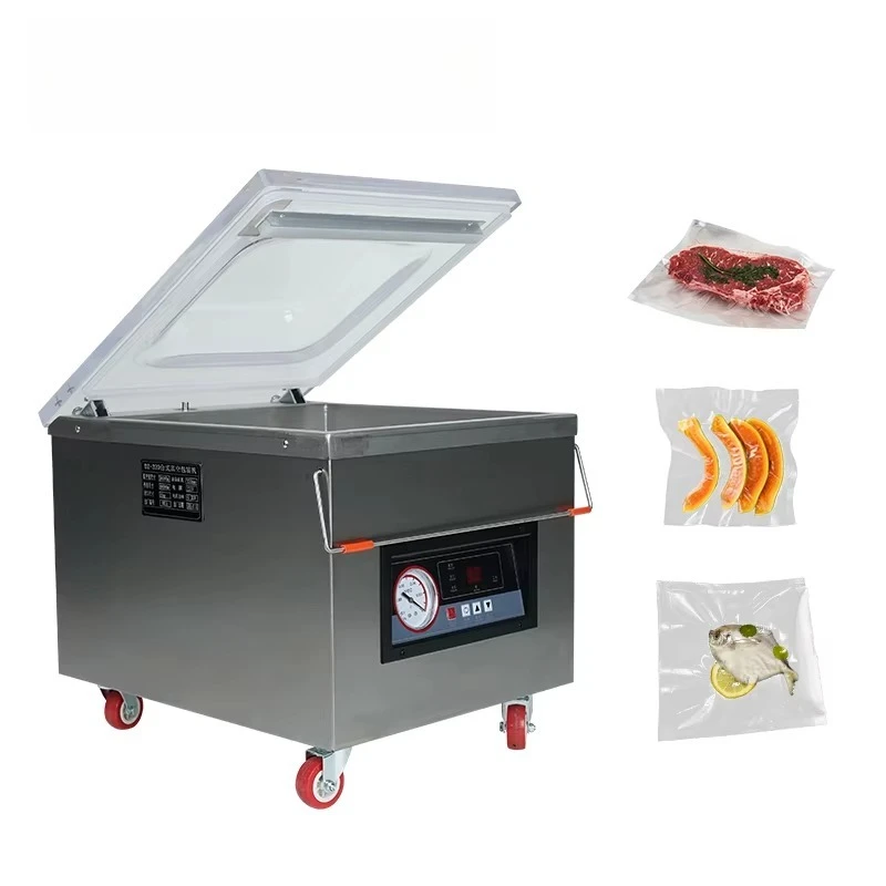 

Electric Stainless Steel Desktop Vacuum Sealing Machine Beef and Fruit Packaging with Beef and Fruit Vacuum Sealing Bag