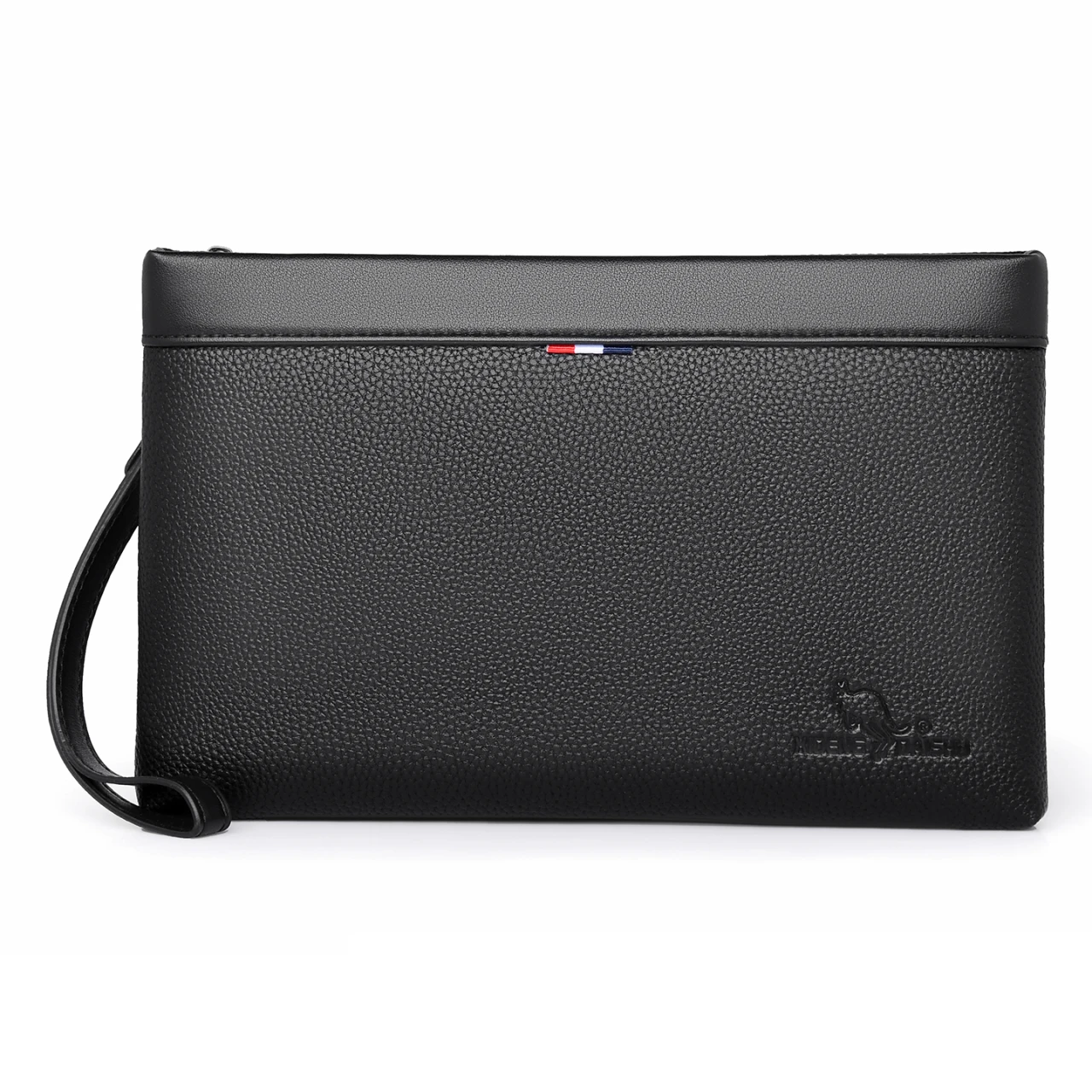 New Cowhide Luxury Brand Business Men Wallet Genuine Leather Man Clutch Bag Purse Casual Envelope Long Wallets Male Handy Bag