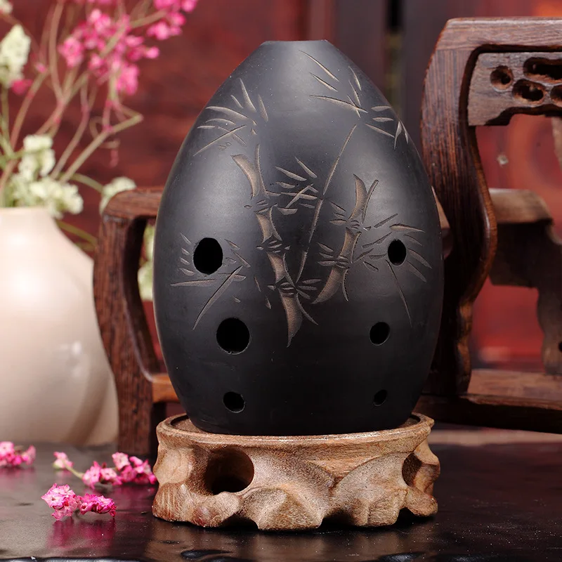 8 Holes Ocarina Black Clay Xun Musical Instrument For Children Beginner Gift #20/1