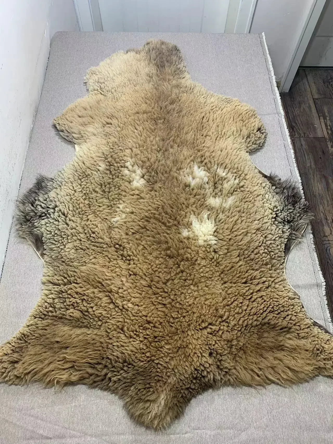 cat sofa dog bed puppy gift Unique Natural Brown Leather Rugs, Vintage Home Décor, Sofa Stool Cushions, Coat Material, real fur