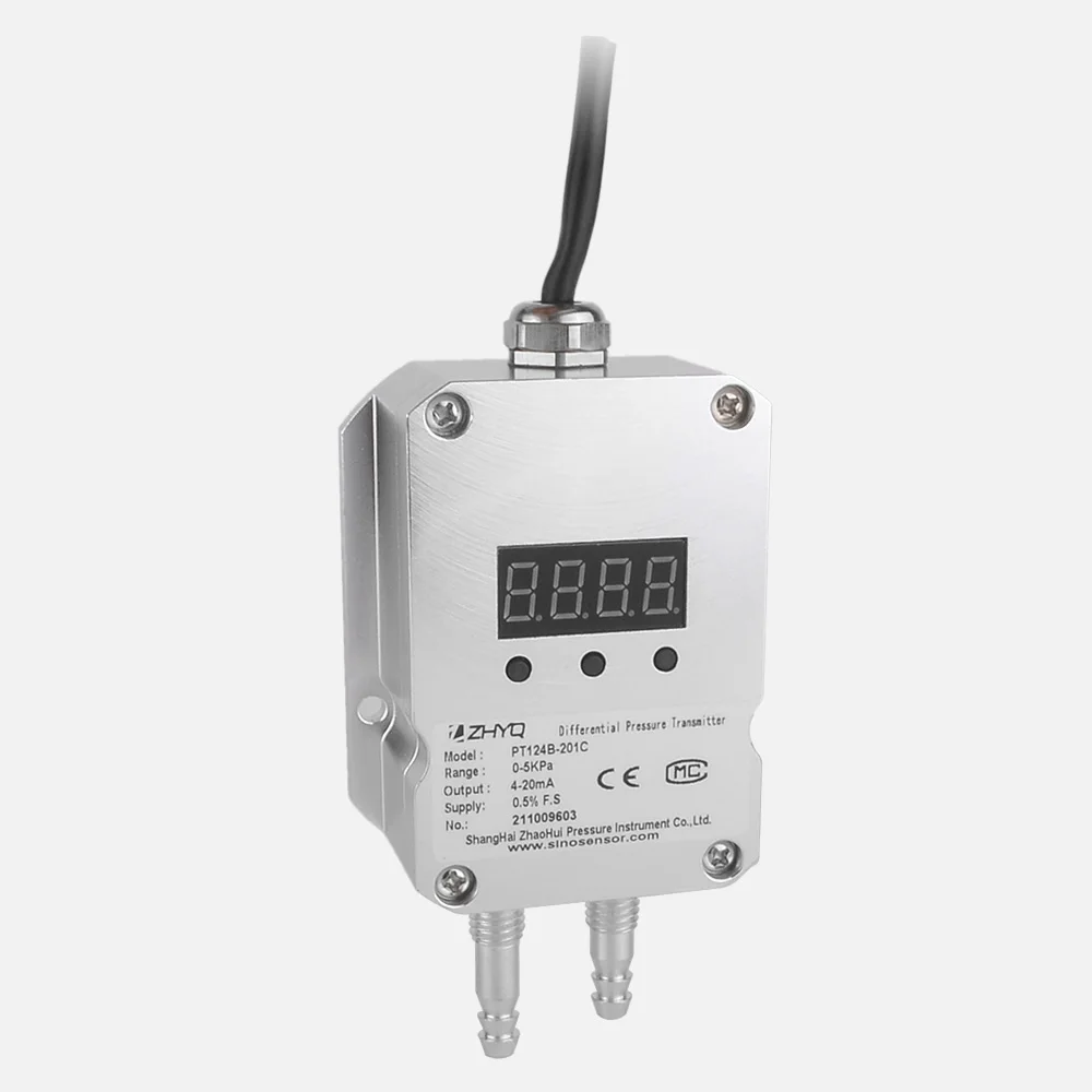 

0~50mbar~10bar HVAC Air DP Sensor Clean Room Differential Pressure Transmitter
