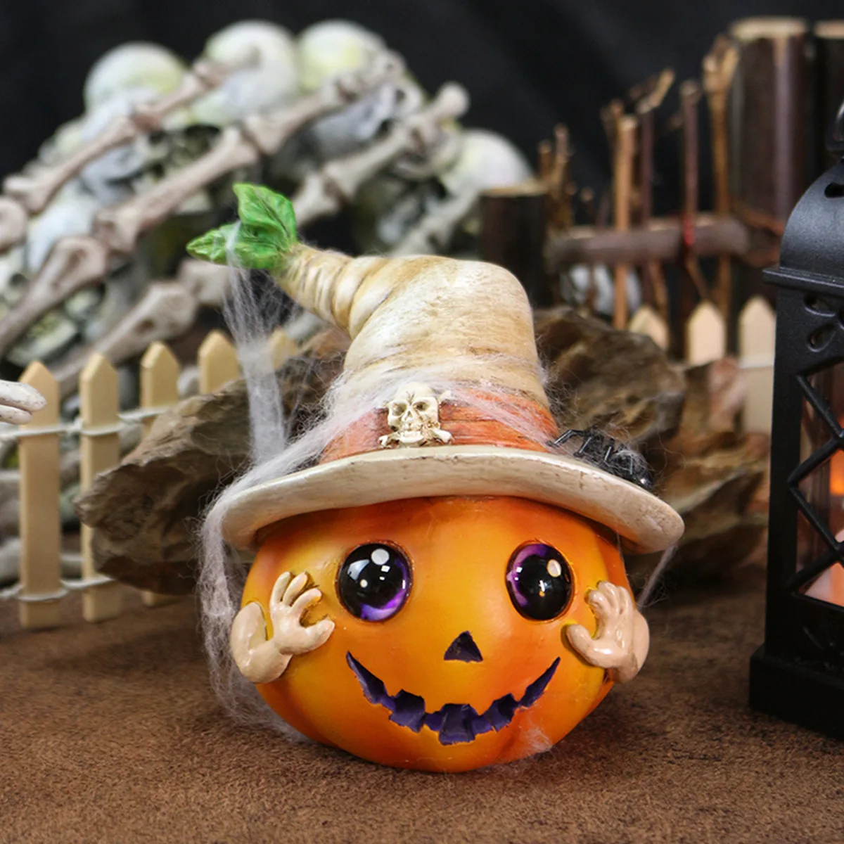 

‌Cute Wizard Hat Pumpkin - Halloween Decor for Home & Party