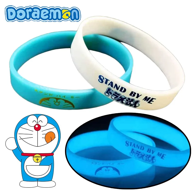 Светящийся браслет Doraemon для детской модели, детский браслет, игрушки, мультяшный силиконовый спортивный ремешок, аксессуары для мальчиков и девочек, подарки