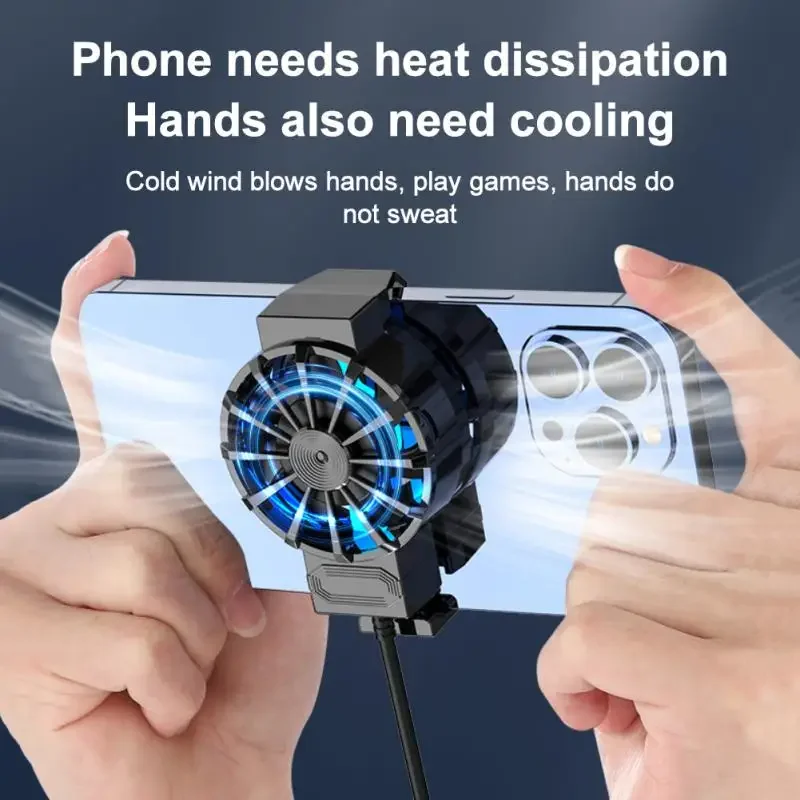 Mini Cooling Fans Mobile Phone Cooler Portable Cell Phone Gaming Radiator Rechargeable Game Cooler Air Cooling Fan Back Clip