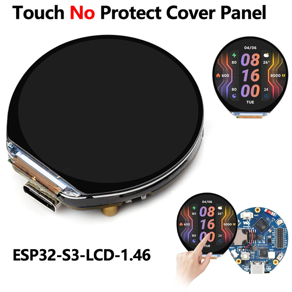 DeepSeek XiaoZhi AI الدردشة الصوتية روبوت صندوق ESP32-S3 مجلس التنمية 1.46 بوصة شاشة الكريستال السائل 412x412 القرار ESP مساعد المنزل