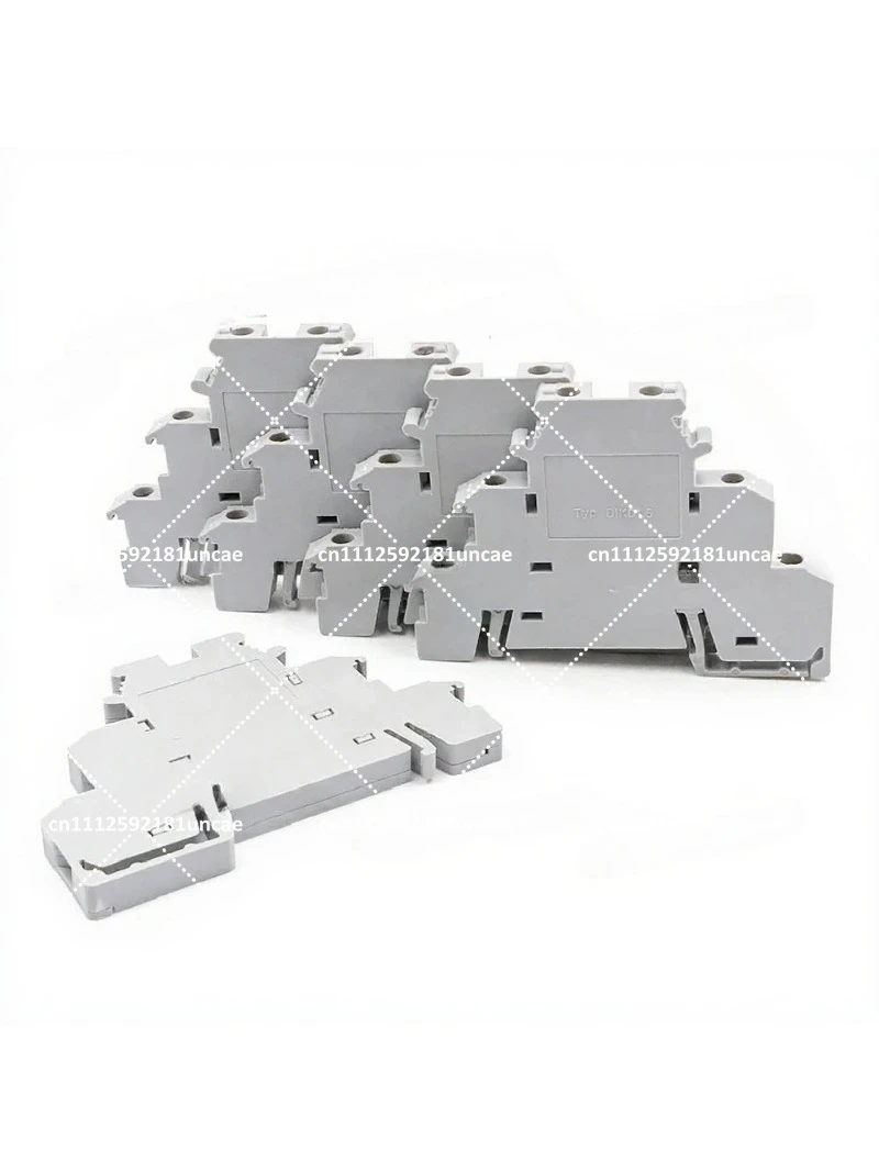 50Pcs 3-Tier DIN Rail Terminal Block 1.5mm² Screw Clamp Connector for C45 DZ47 Breakers Industrial Cabinet
