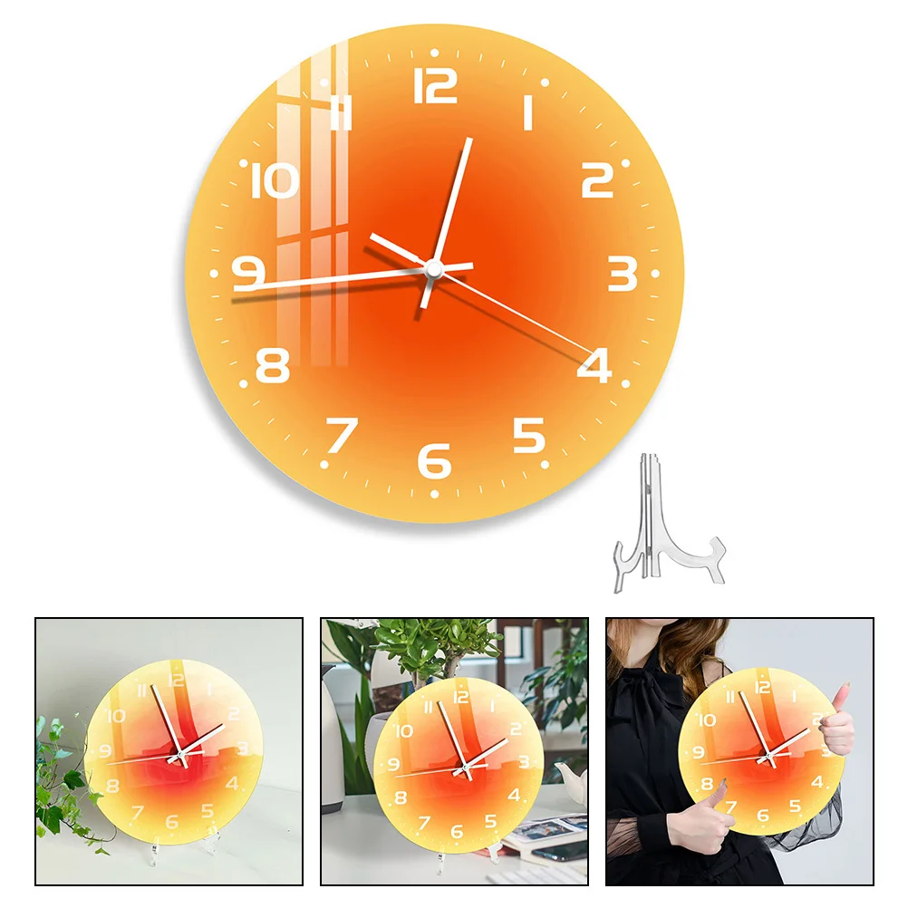 

Round Acrylic Wall Clock Fashionable Chic Look Home Supply Living Room Bedroom Office Decor Wall Clock Home Accessory