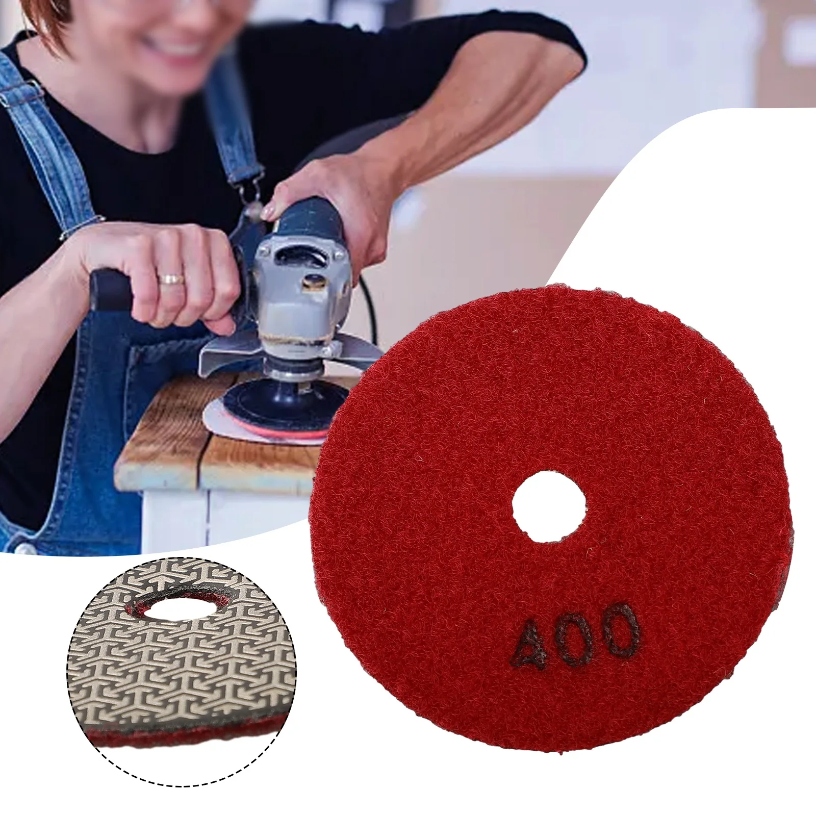 電気メッキダイヤモンドサンディングパッド、ガラス用研削ディスク、花崗岩、大理石タイル、コンクリート研磨、3インチ、60-400グリット、80mm、1個