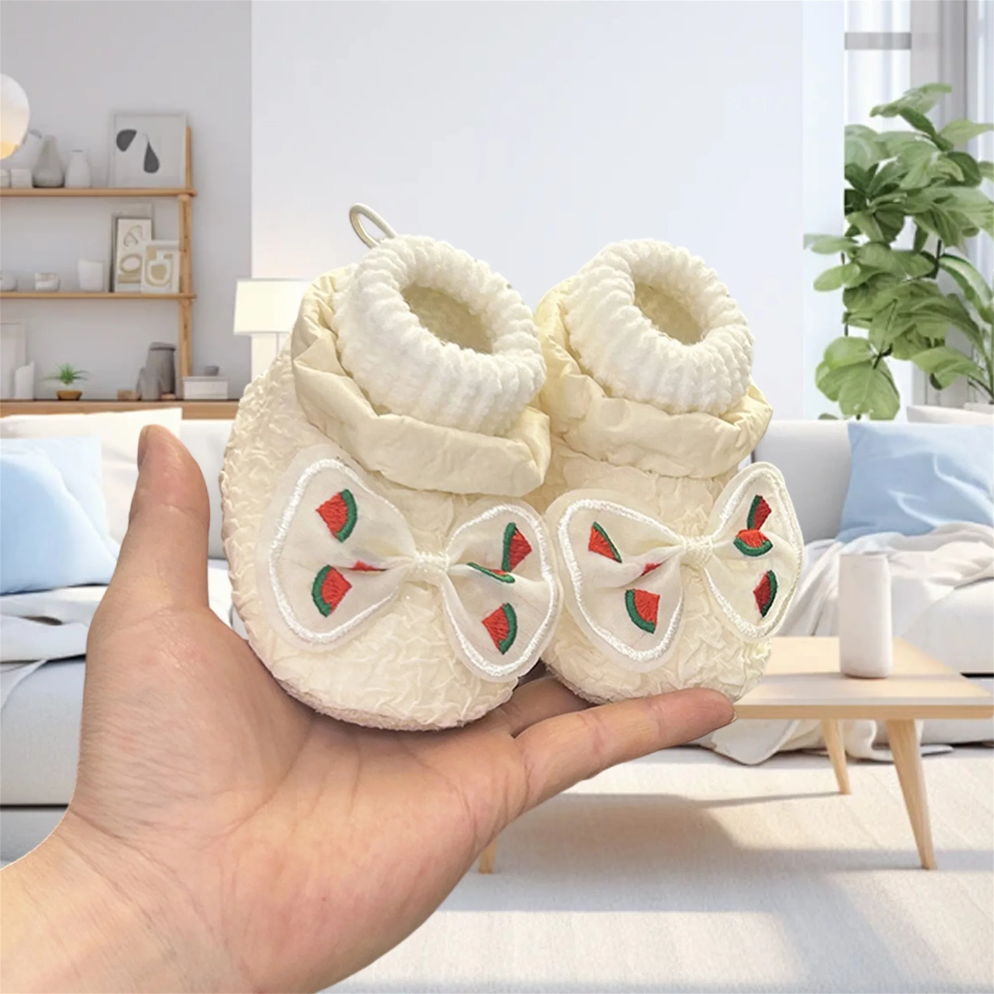 

Очаровательные зимние ботинки для малышей, теплые зимние туфли на флисовой подкладке с милым бантом, нескользящие детские пинетки на мягкой подошве для девочек