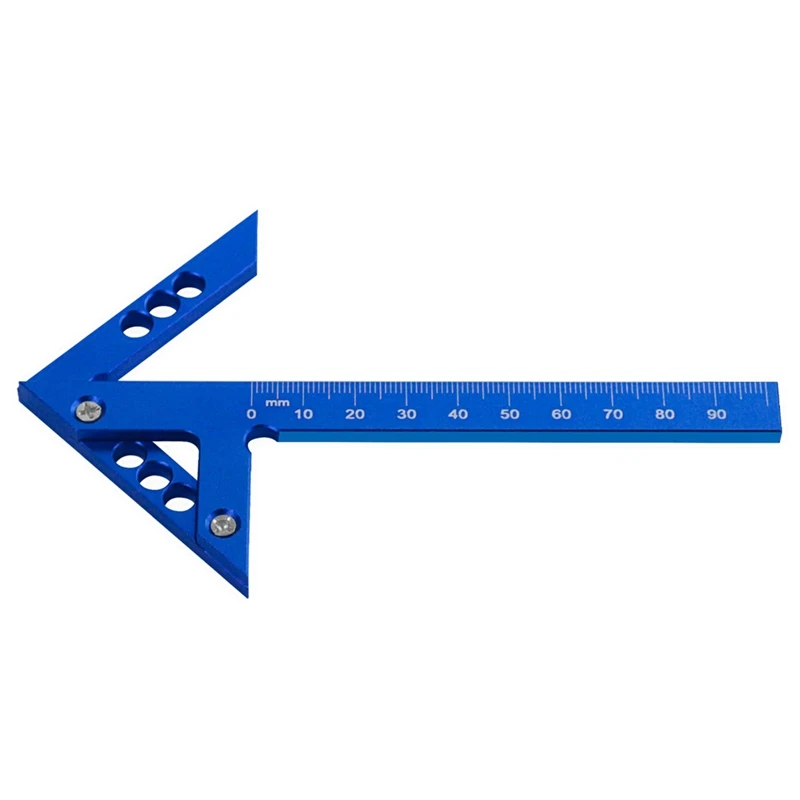 Center Scribe Measuring Tool,Woodworking Line Calibers Gauge,45/90 Degree Right Angle Line Gauge Carpenter Ruler Metric Durable