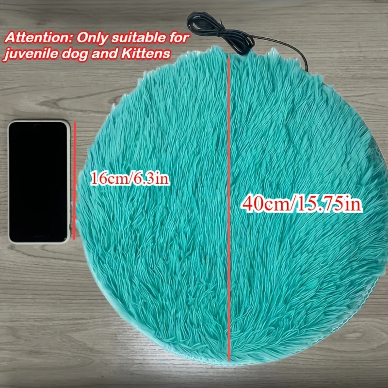 1pc USB Pet Electric Blanket Plush Pad Blanket for Cat Electric Heated Pad Anti-scratch Dog Heating Mat Sleeping Bed for Dog