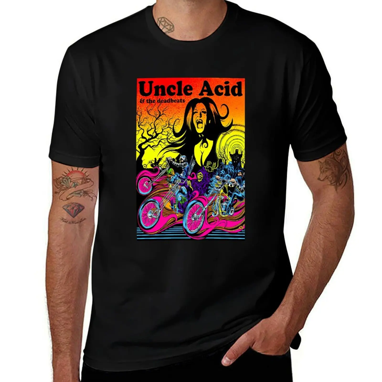 Uncle Acid and the deadbeats Poster T-Shirt graphics customizeds funny shirt cotton sweat shirts, men