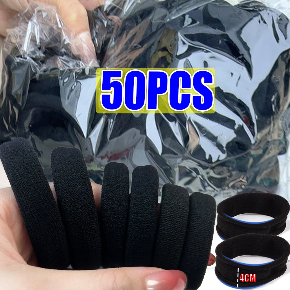 

50/5pcs Black Hair Bands for Women Girls Hairband High Elastic Rubber Band Hair Ties Ponytail Holder Scrunchies Accessorie