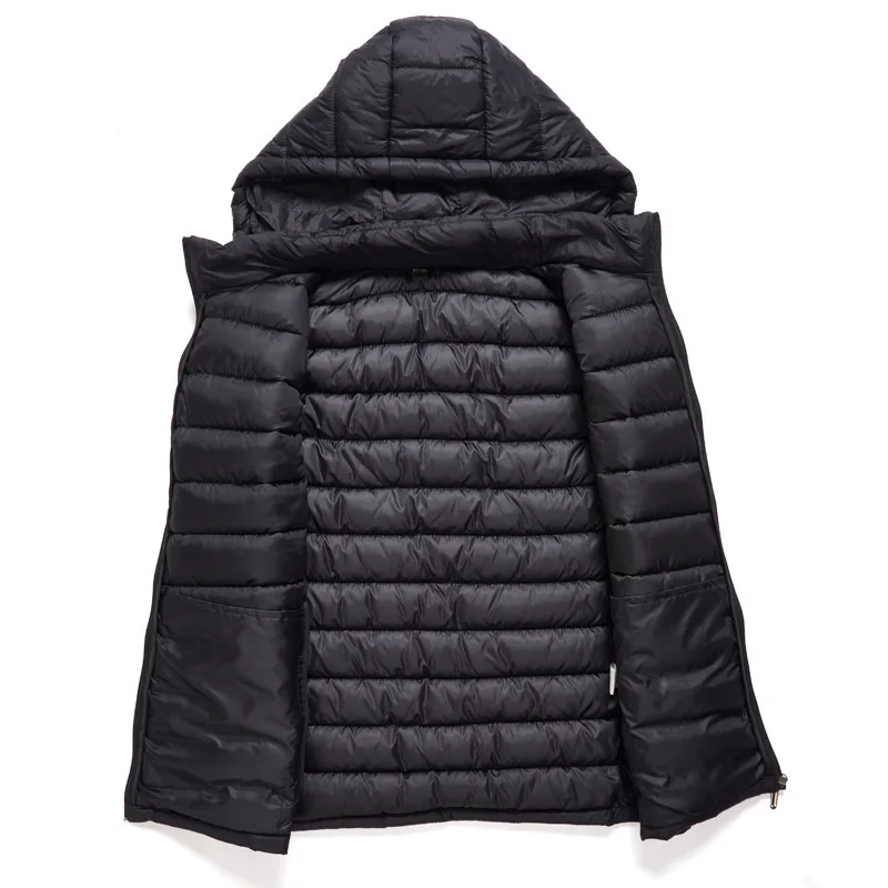 Men Down Vest Autumn Winter Stand Collar Slim Cold-proof Zipper Male Waistcoat Sleeveless Detachable Hooded Lightweight Man Coat
