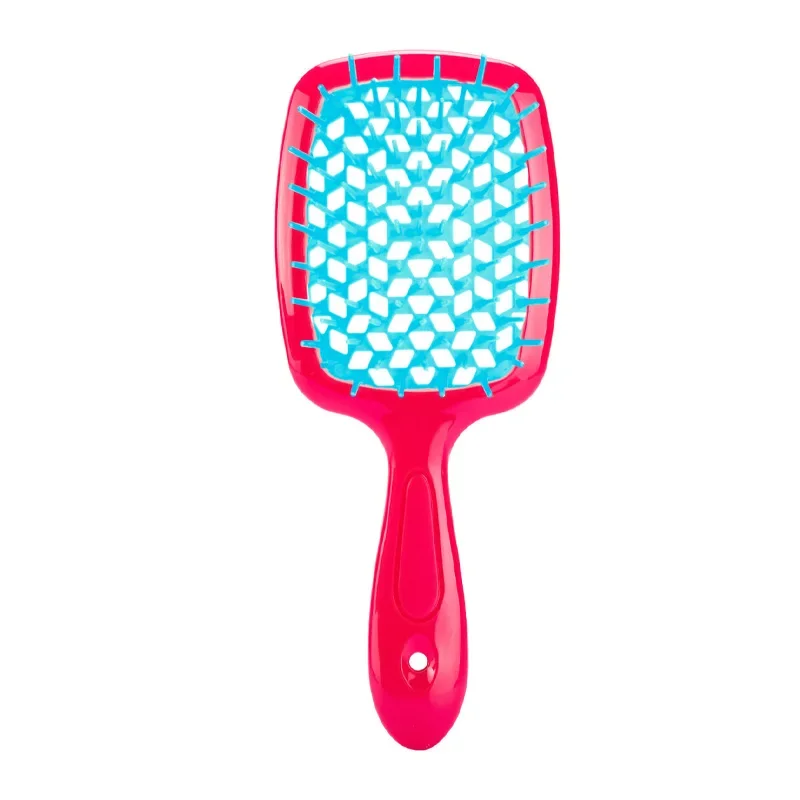 Mesh Hollow Comb with Pvc Box Massage Comb Straight Hair Styling Brush Hairdressing Quick Drying of Hair Blowing Barber Brush