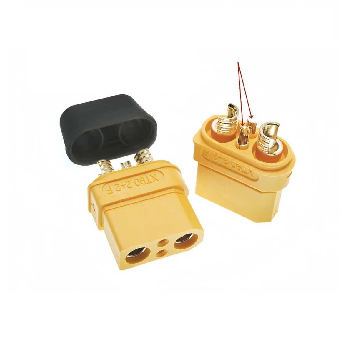 1/5set Gold Plated XT90 2+2Connector 45A Current With Signal Pin Male Female for RC Aircraft FPV Drone Lithium Battery Connector