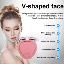 EMS Face Lifter V-Shaped Microcurrent Roller Anti-Wrinkle Face Slimming Vibration Massager Facial Beauty Instrument Portable