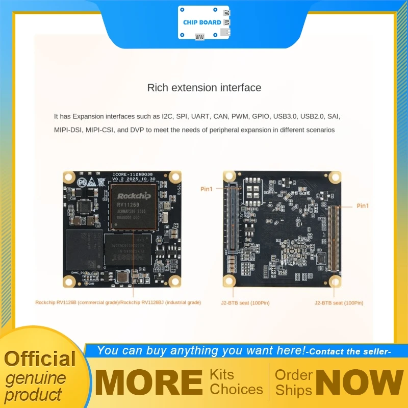 

Firefly-ICORE-1126BQ38 3T Mini AI Vision Board with 4K Decoding & AI-ISP Powered by Rockchip RV1126B Processor