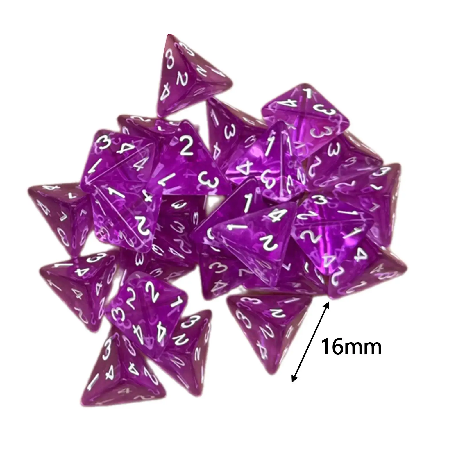 25Pcs Table Gaming Dice D4 Die Role Playing Game Dices for Role Play Game Family Gatherings Theme Parties Friends Gathering Dice