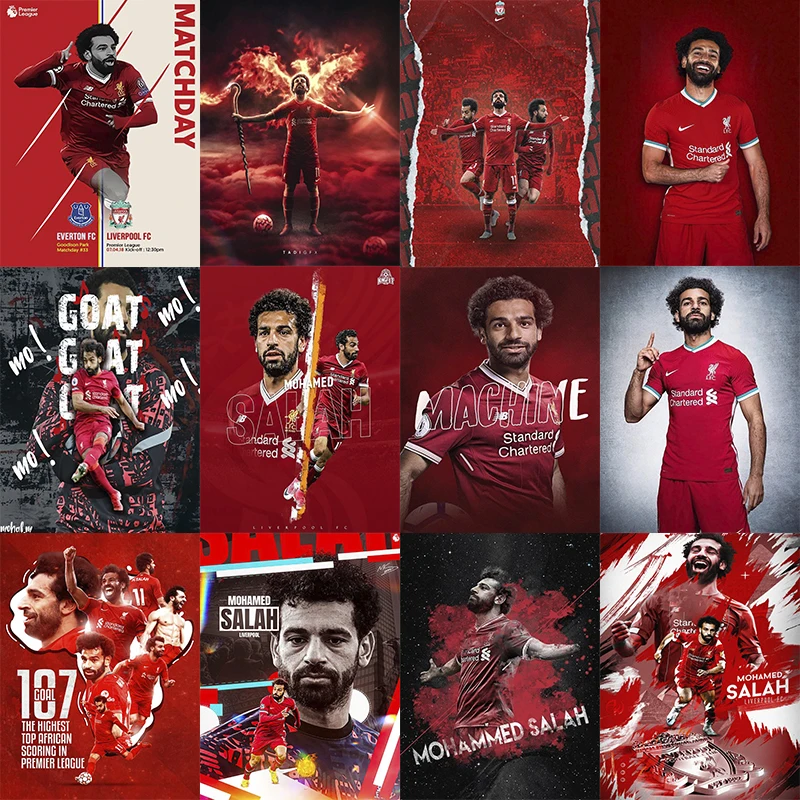 2024 New 5D DIY Mohamed Salah Diamond Painting Kit football Diamond Embroidery Color Oil Painting Hand Mosaic art home decor